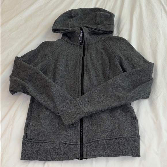 Lululemon Scuba Full-Zip Hoodie in Dark Heather Gray, Size 10 - Picture 1 of 4